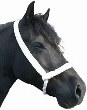 Hand Plaited White Show Halter Welsh Pony Cob M & M Traditional Long lead. Best!