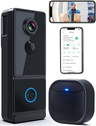 1080p video doorbell wireless - 1080p,