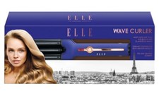 ELLE Purple Wave Curler Led Indicator Soft Touch Matt Finish Regular Size Curler