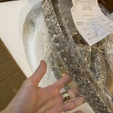 New Ceiling Light Crystal silver Chandelier Living Room Bedroom Changeable UK