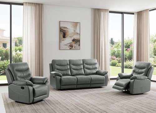 Dark grey italian leather - dark,