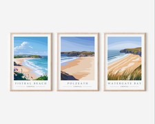Cornwall Beach Prints Set