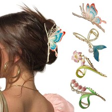 Girls Large Hair Claw Lady Flower Hair Clip Hairpin Crab Claws Hair Accessories