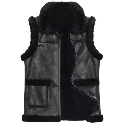 New men black real genuine - new,