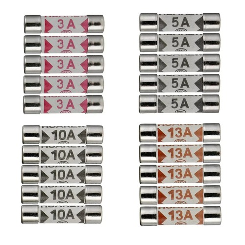 20x mixed domestic - fuses, 3a