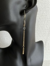 Hand Crafter, Single Copy, White And Yellow Gold Earrings, 10cm, 5.5gr