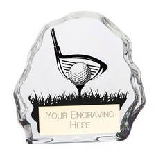 Glass Award 75mm Golf Trophy