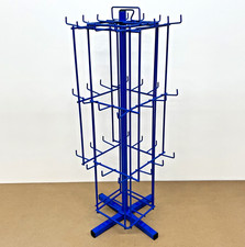 Counter Top Rotary Display Spinner, 36 Hooks, Blue, 70.5cm x 27cm x 27cm - V G C