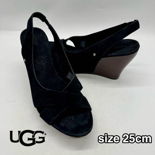 Ugg black suede wedge sole - suede,