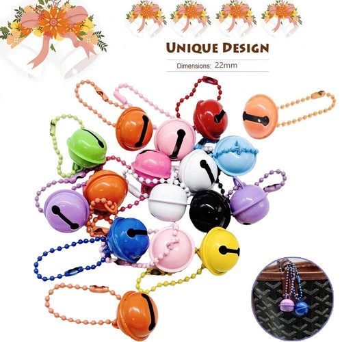 Bead chain bell keychain - chain,