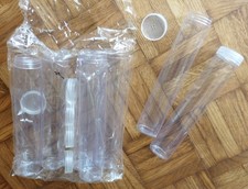 7 x Clear Button Tubes - size