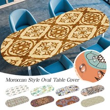 Moroccan Style Oval Tablecloth