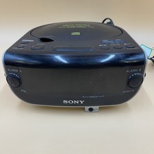 Sony ICF-CD814 Dream Machine Clock Radio CD AM/FM Digital Alarm Black *Working*
