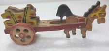 Vntg Putz Horse & Cart Cargo