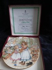 Royal Worcester 1990 NSPCC Christmas Plate In Original Box Excellent Condition