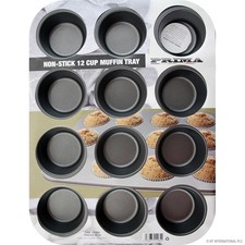 Muffin Tray 12 Cupcake Carbon Steel Tin Non Stick Baking Pan Yorkshire Pudding