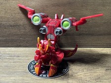Bakugan - Pyrus Helix Dragonoid & Custom Silver Jetkor Gear - Gundalian Invaders