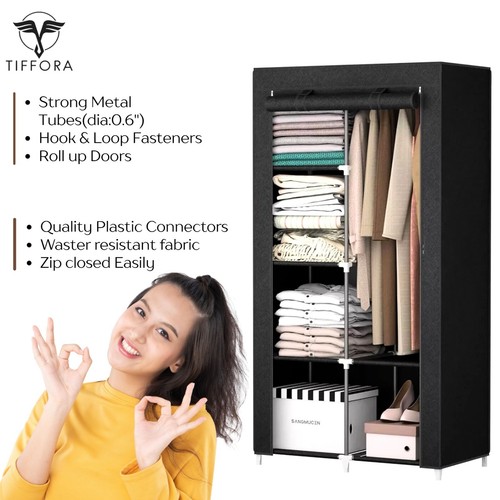 Wardrobe with hanging rail - with,