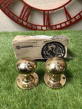 Pair Of Howdens Brass Door Knobs/Handles New Old Stock B597