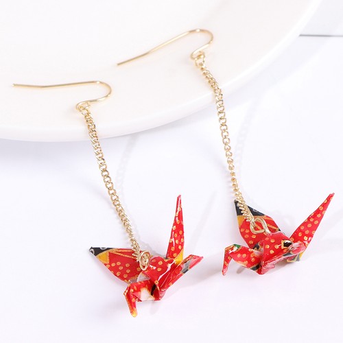 Kranich earrings origami - kranich,