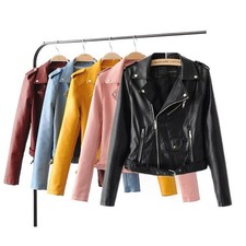 Faux Leather Jacket Women