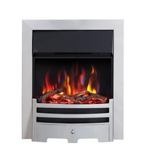Verona 16’’ Fireplace Insert 2000W Heater Chrome Trim Bauhaus Fret 9 Colour