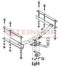 Steinhof Towbar (fixed with 4 bolts) for Daewoo ESPERO 1995-1999