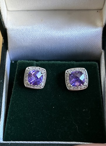925 silver square amethyst - 925,
