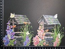 wishing well, flowers