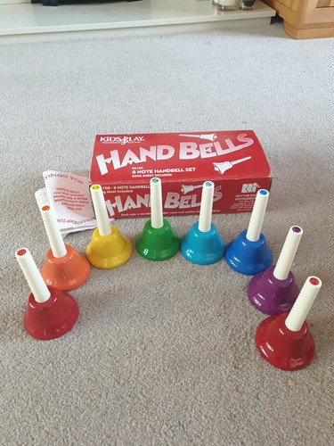 Diatonic metal hand bells - hand, set