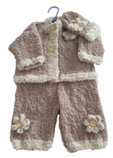 ** HAND KNITTED DUSKY PINK AND