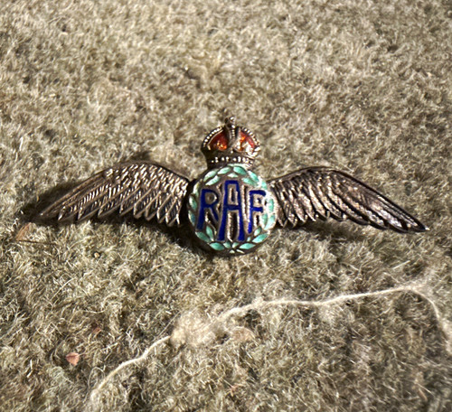 Vintage wwii raf silver - vintage, enamel