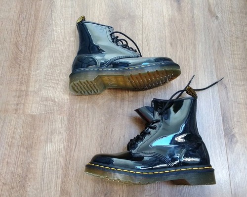 Martens patent lamper boots - patent,