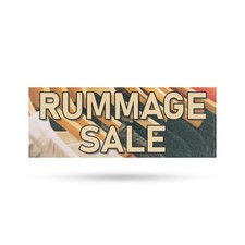 Rummage Sale Vinyl Decal Local