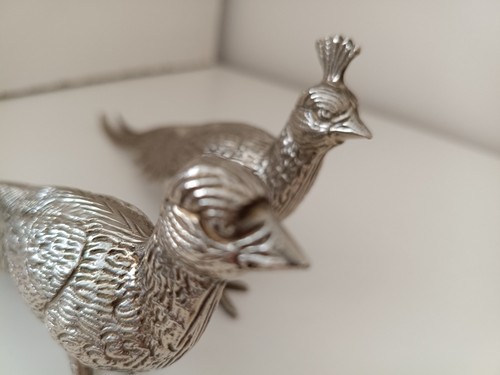 Antique pair silver metal - pair,