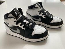 Size UK 3 - Nike Air Jordan 1 Mid White Shadow (GS) - Excellent Condition US 3.5