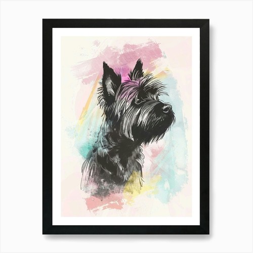 Pastel skye terrier dog line - pastel,