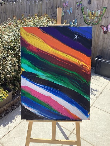 Acrylic original art abstract - acrylic,