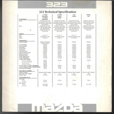 Mazda 323 Specifications 1989