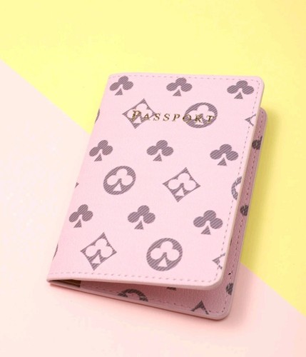 Pink monogram passport holder - pink,