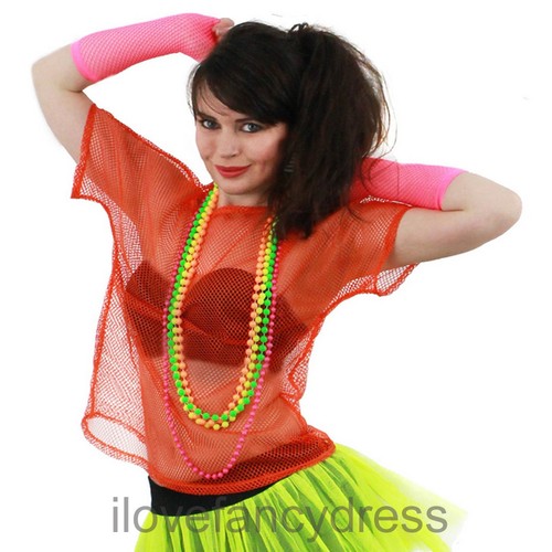 Orange 80s mesh - 80s, top