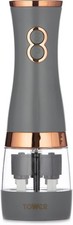 Tower Electric Salt Pepper Mills Battery Operated Adjustable Ceramic Grinder New
