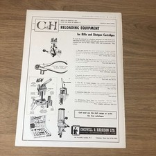 GUNS04 MAGAZINE ADVERT 12X9 C & H RELOADING EQUIPMENT RANGE