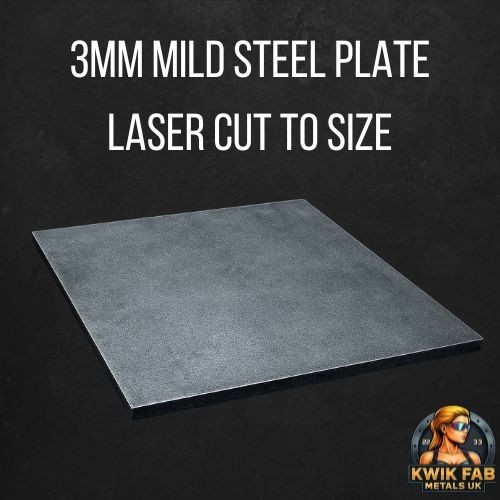 Laser cut mild steel sheet - steel, 3mm
