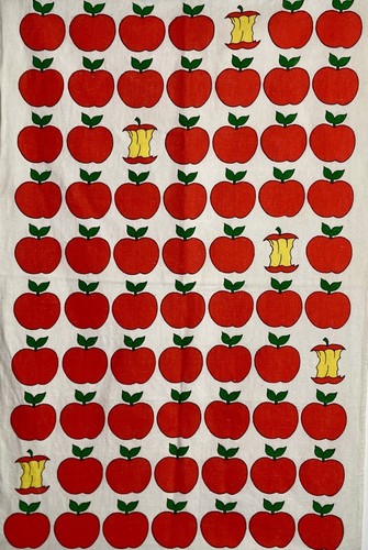 Vintage apple themed - apple, cotton