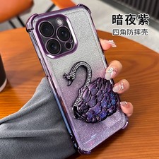 For Various Phone Quicksand Holder Case Flash ShockProof Back Cover Bracket Girl