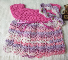 Crochet Dress & Headband set