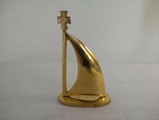 Sailboat Figurine Metal Boat Ornament Nautical Boat Figurine