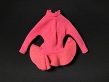 Barbie Skaters Waltz dress 1970 pink felt skirt leotard Mattel 1629 fit 12" doll