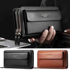 Mens  Wallet Leather Zipper